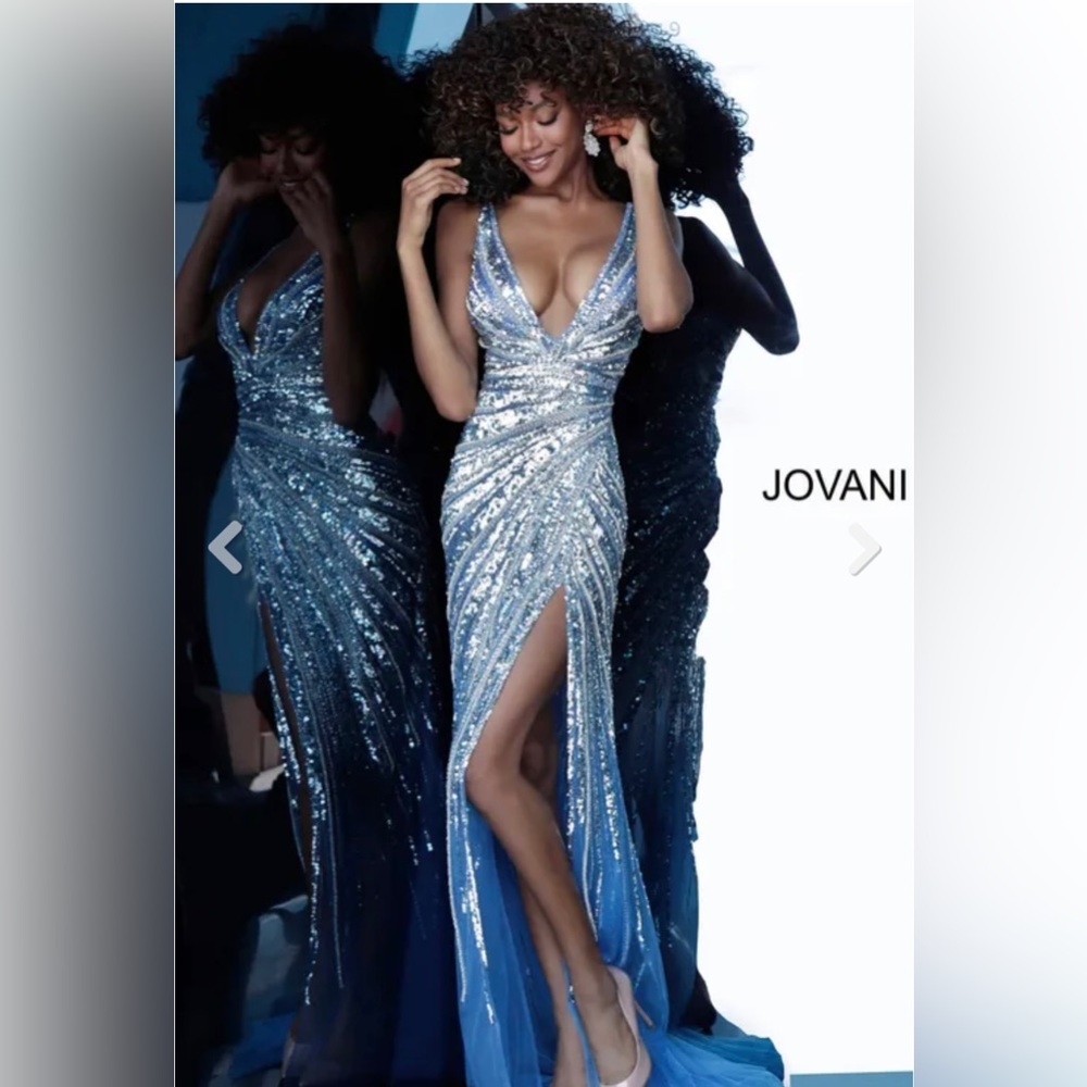 blue/silver Jovani dress